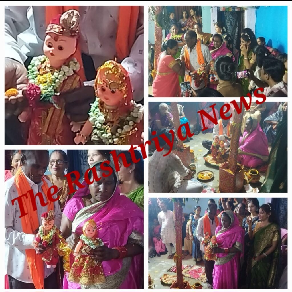 गुड्डा गुड्डी के शादी में शामिल हुए सैंकड़ों लोग, आंसू के साथ की गुड्डी की विदाई।