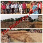 “मैदान नही तो वोट नही” के नारे के साथ सीतारामडेरा में लोगो ने किया भवन निर्माण के लिए खोदे गए गड्डे का विरोध।