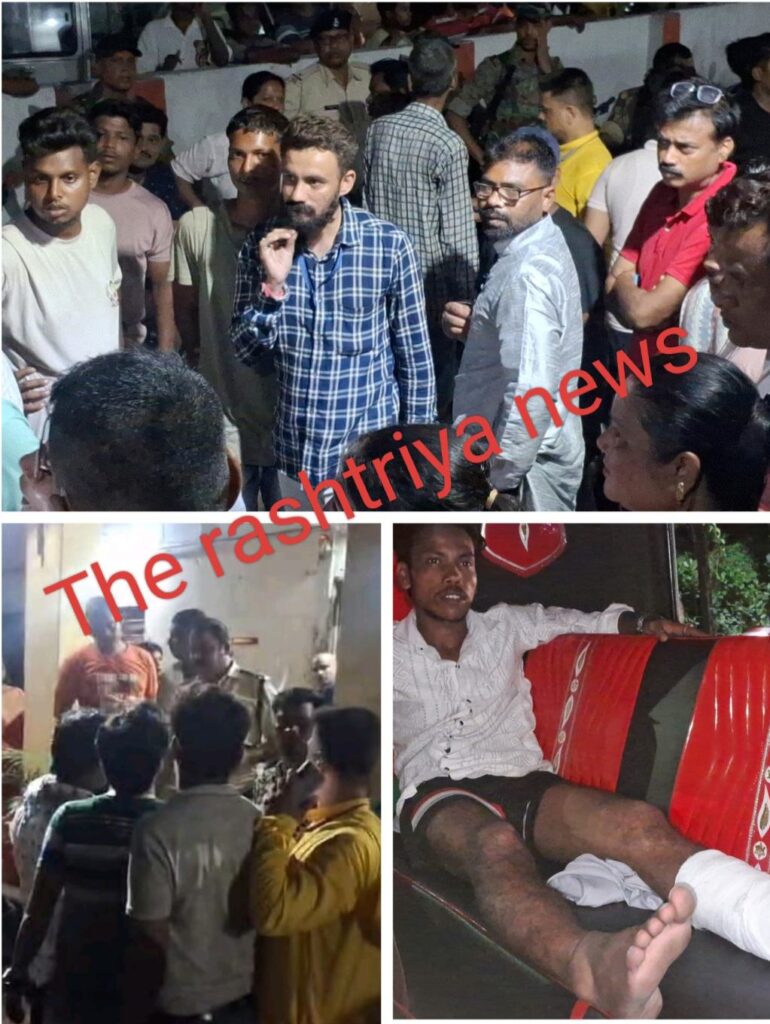 फुटबॉल टूर्नामेंट में हुए कहा -सुनी के बाद दो घुटो में हुआ जमकर मारपीट, थाने में भी हुआ जमकर हंगामा।