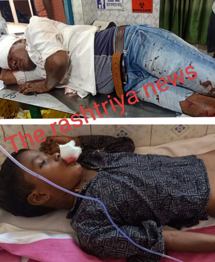 नशे में चूर कार चालक ने बाइक को मारी टक्कर,बाइक सवार पिता और पुत्र गम्भीर।
