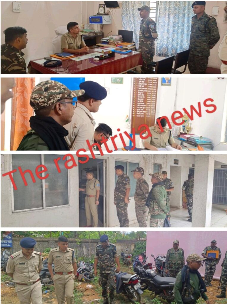 पुलिस अधीक्षक ने किया थाने का औचक निरीक्षण।