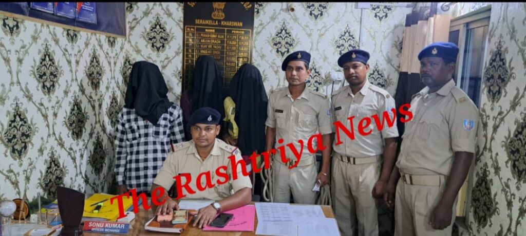 कपाली ओपी थाना प्रभारी ने तीन अभियुक्तों को गिरफ्तार कर भेजा जेल।