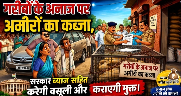 गरीबों के अनाज पर अमीरों का कब्जा, सरकार ब्याज सहित करेगी वसूली और कराएगी मुक्त।