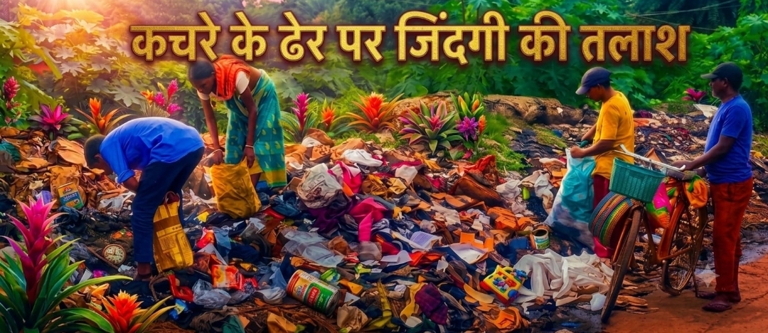 कचरे के ढेर में जिंदगी की तलाश.